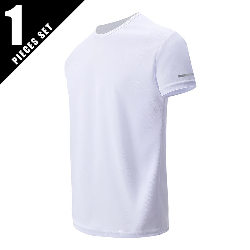 T-Shirt Homme Sport Respirant à Séchage Rapide – Manches Courtes, Coupe Ample, Grandes Tailles