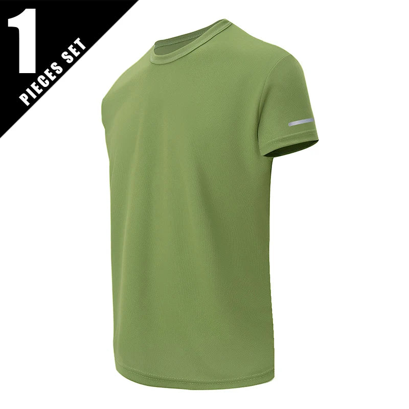 T-Shirt Homme Sport Respirant à Séchage Rapide – Manches Courtes, Coupe Ample, Grandes Tailles