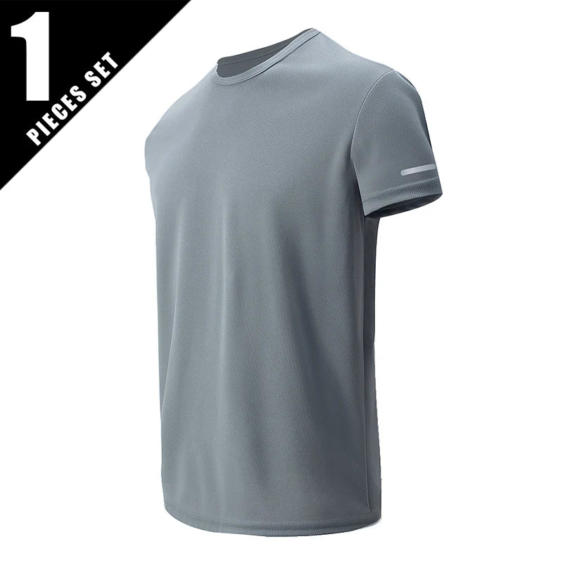 T-Shirt Homme Sport Respirant à Séchage Rapide – Manches Courtes, Coupe Ample, Grandes Tailles