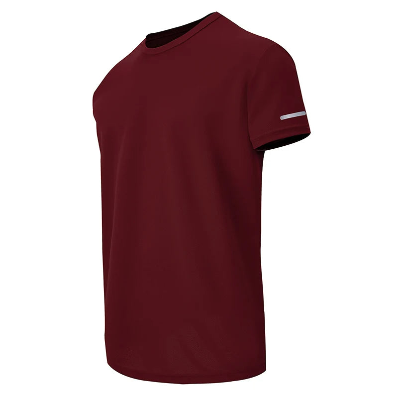 T-Shirt Homme Sport Respirant à Séchage Rapide – Manches Courtes, Coupe Ample, Grandes Tailles