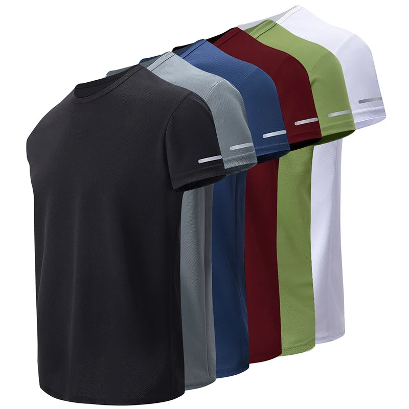 T-Shirt Homme Sport Respirant à Séchage Rapide – Manches Courtes, Coupe Ample, Grandes Tailles