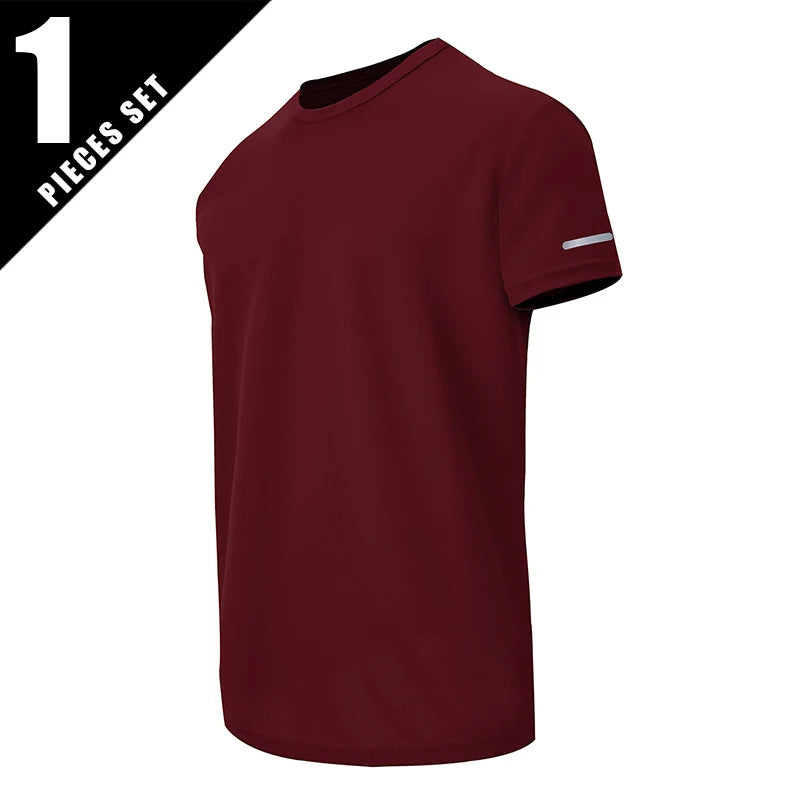 T-Shirt Homme Sport Respirant à Séchage Rapide – Manches Courtes, Coupe Ample, Grandes Tailles