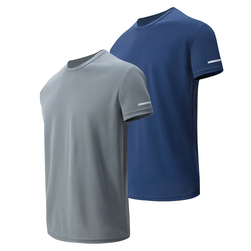 T-Shirt Homme Sport Respirant à Séchage Rapide – Manches Courtes, Coupe Ample, Grandes Tailles