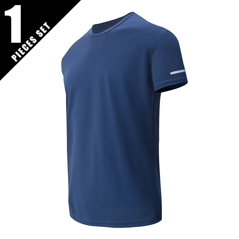 T-Shirt Homme Sport Respirant à Séchage Rapide – Manches Courtes, Coupe Ample, Grandes Tailles