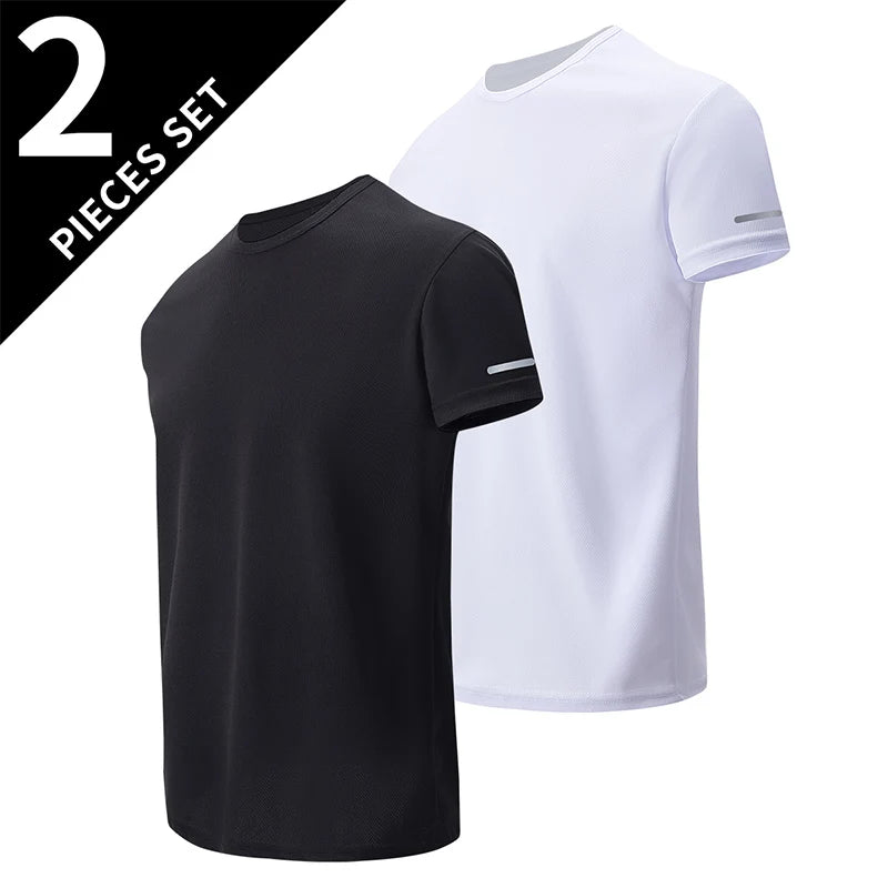 T-Shirt Homme Sport Respirant à Séchage Rapide – Manches Courtes, Coupe Ample, Grandes Tailles
