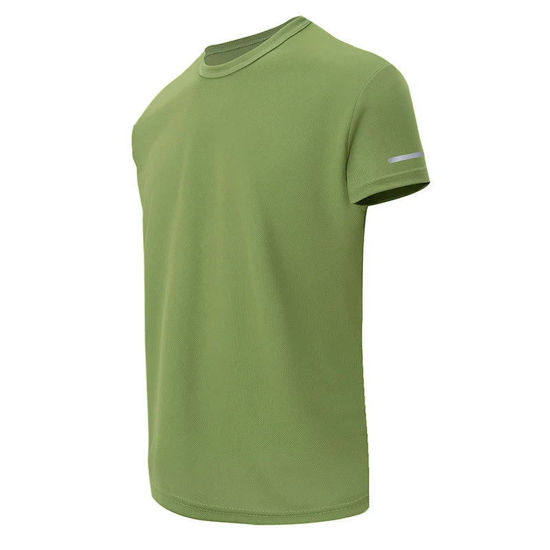 T-Shirt Homme Sport Respirant à Séchage Rapide – Manches Courtes, Coupe Ample, Grandes Tailles